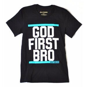 JCLU Forever God First Bro Short Sleeve T-Shirt SZ XL
